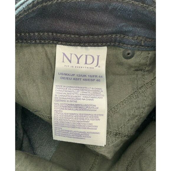 NYDJ Jeans Womens Size 12 Marilyn Straight Leg LiftXTuck Slim Whiskers Denim NEW - Picture 11 of 12